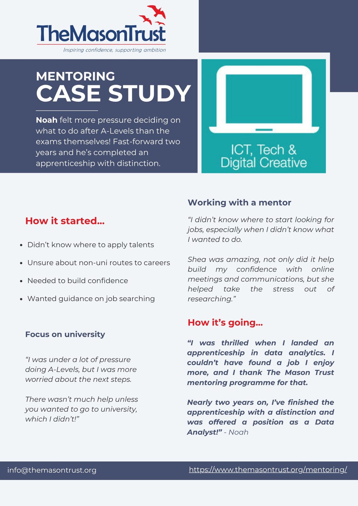 Mentoring Case Study: Noah